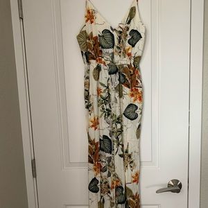 Printed pant romper